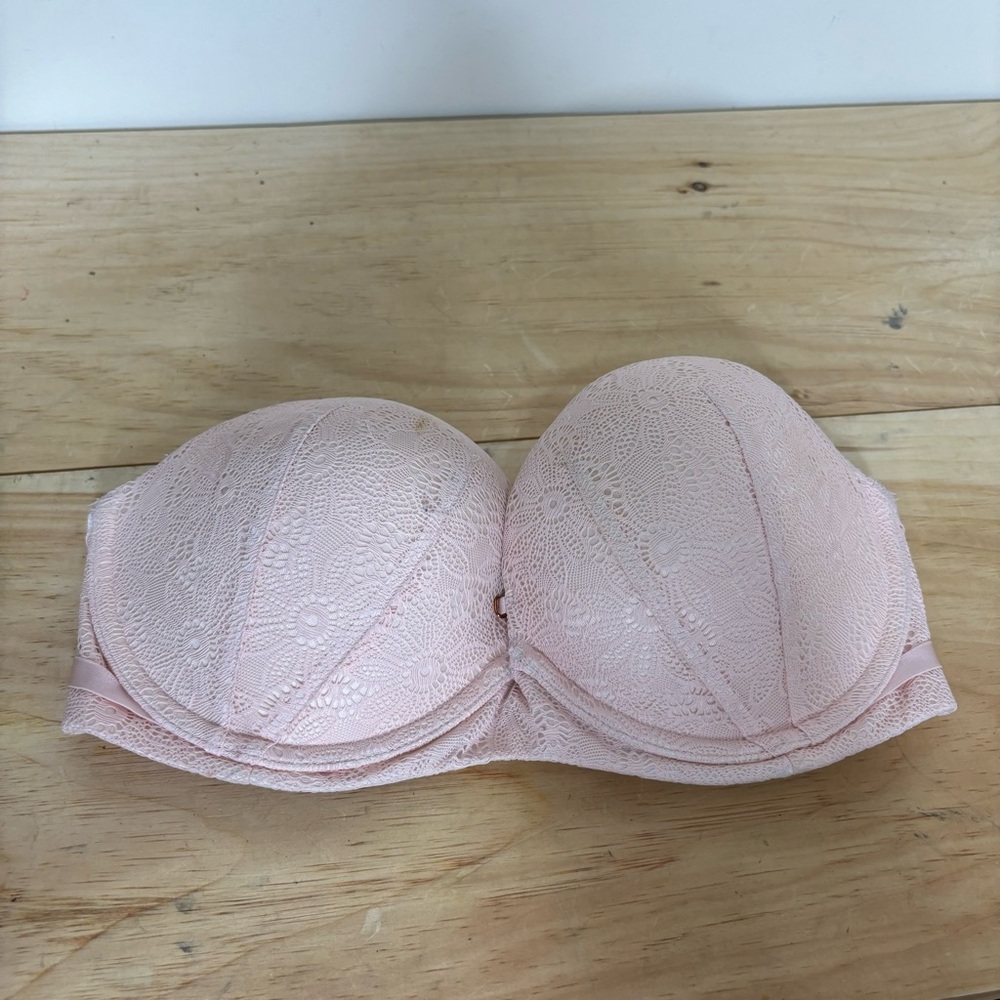 Victoria’s secret strapless push up bra pink 32dd